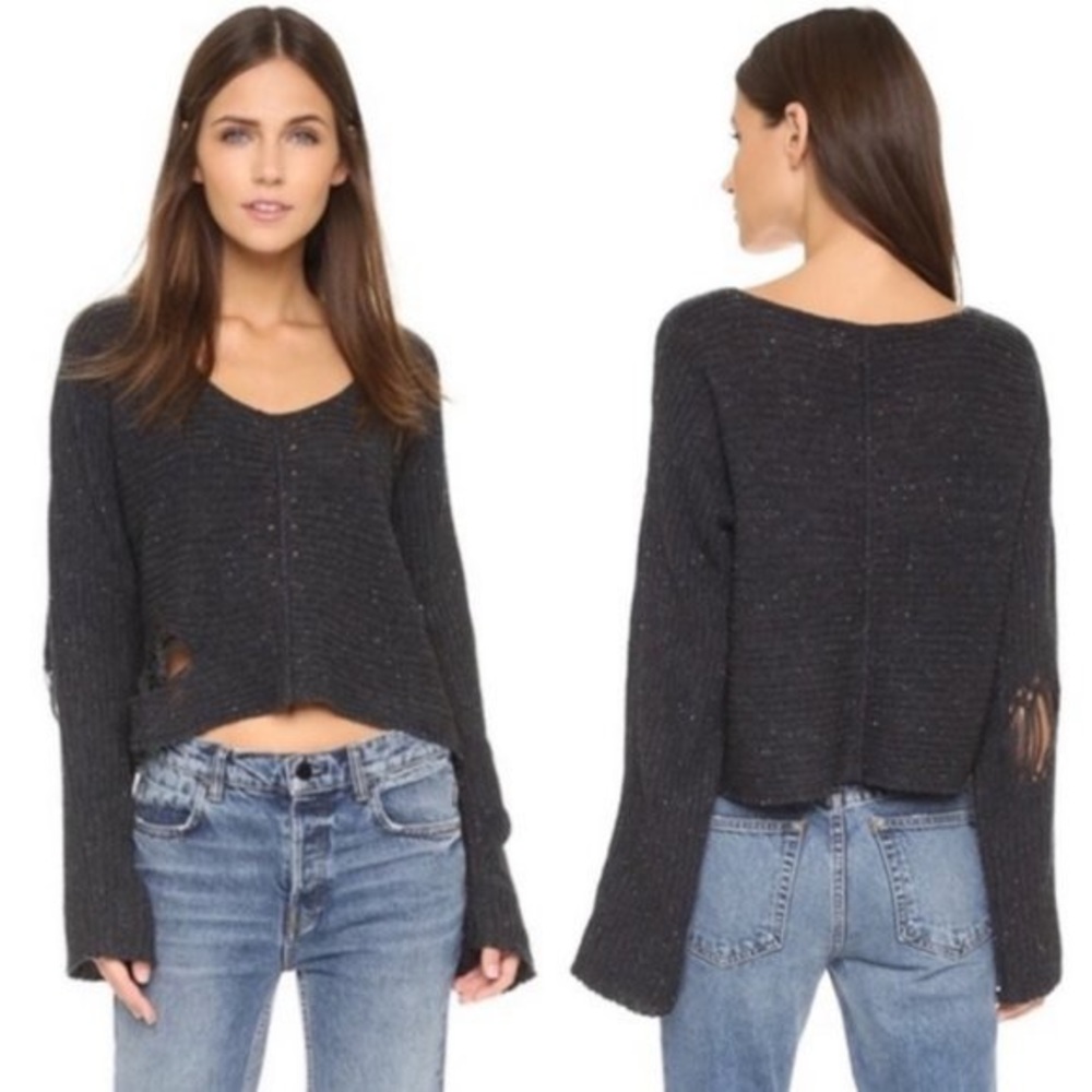 Wildfox Cropped Sweater, Size Medium